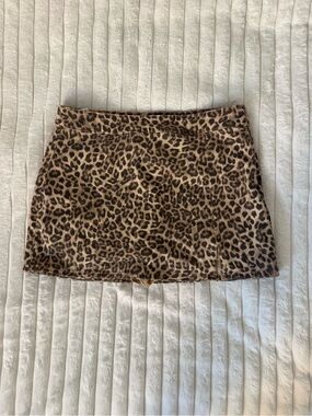 American Eagle Outfitters Leopard Print Mini Skirt - Brown/Black